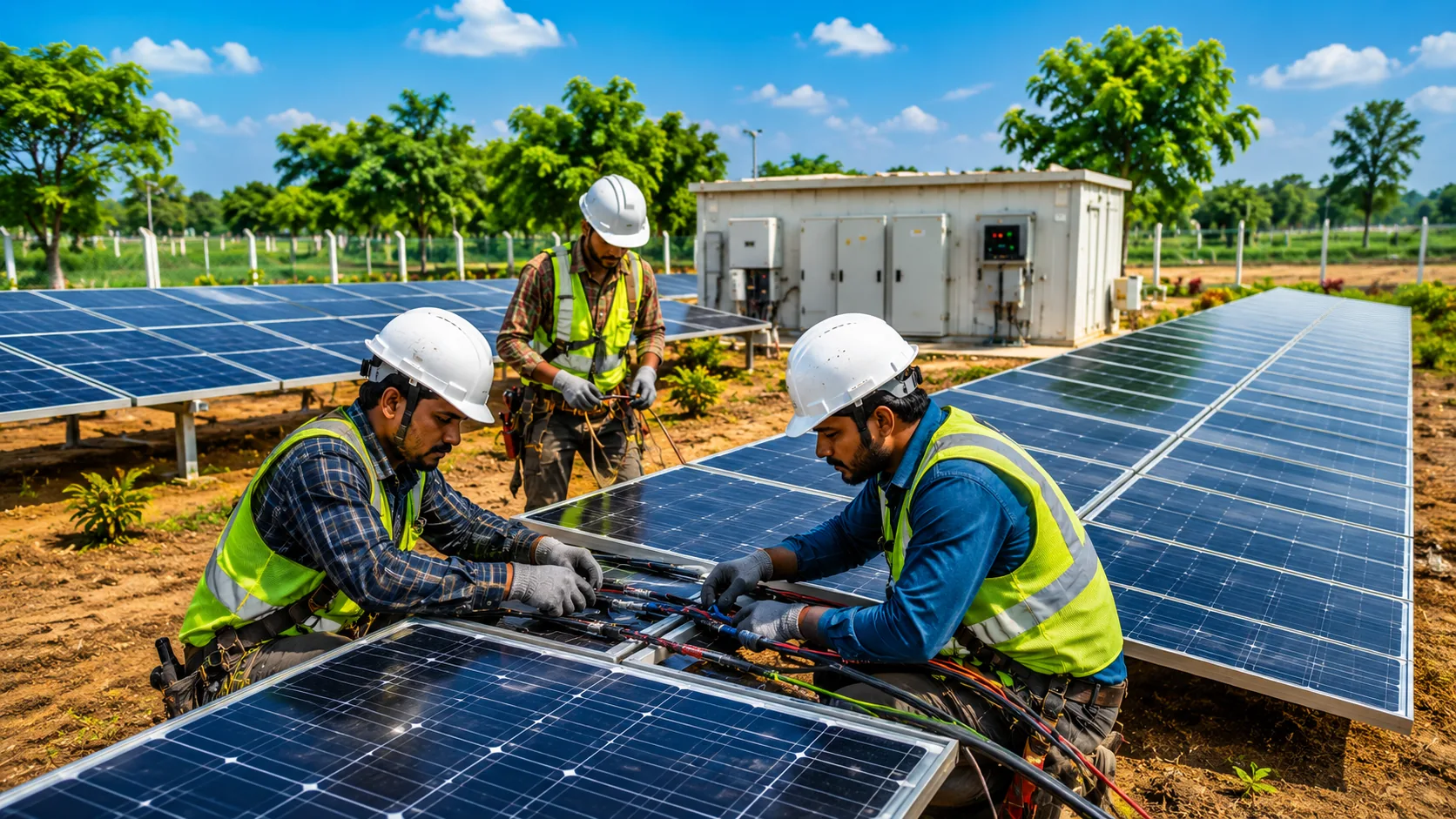 Industrial rooftop solar maintenance project
